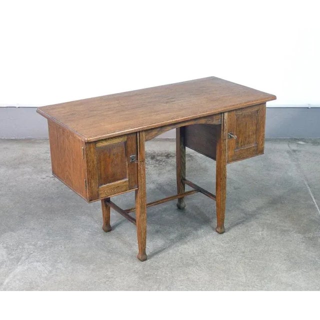 Oak Desk with Compartments, Early 1900s For Sale - Image 3 of 18