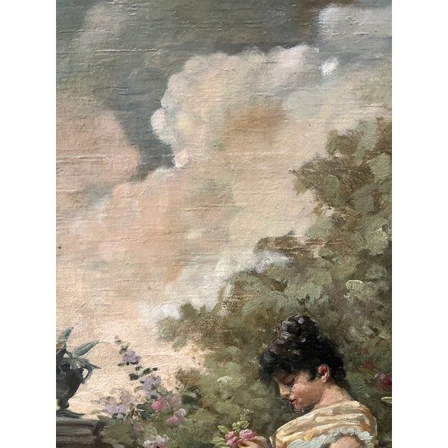 Original oil painting attributed to Fausto Zonaro. no paperwork. beautifully painted in custom frame. Some separation on...