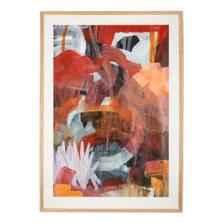 Good Mood, Acrylic on Paper, Framed For Sale