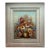 Vintage Impasto Oil Floral Still Life Oil Painting in Textured Cream Wood Frame For Sale