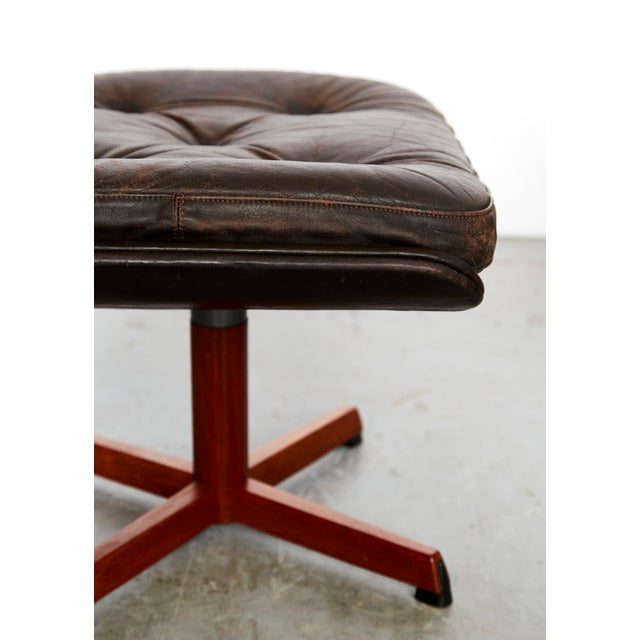 Set of MS-68 Swivel Lounge Chair and Ottoman from Madsen & Schübell, 1960s For Sale - Image 4 of 18