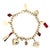 Striking vintage Dolce & Gabbana chunky bracelet crafted in a rich gold-tone finish, featuring an eclectic mix of...