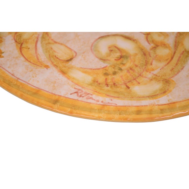 Shabby Chic Italian Vietri 13" Pedestal Stand Cake Platter For Sale - Image 3 of 6