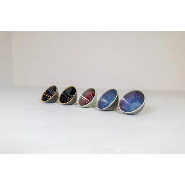 Ceramic Small Mid-Century Modern Swedish Bowls by Carl-Harry Stålhane for Rörstrand, Set of 5 For Sale - Image 7 of 16
