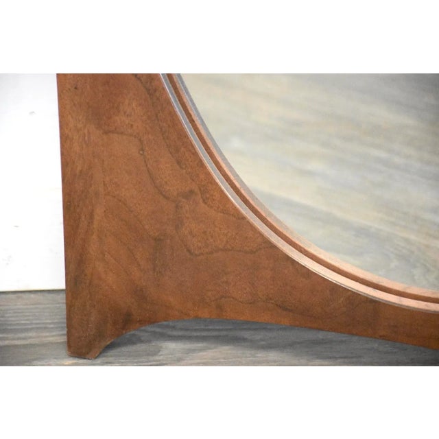 Mid-Century Modern 1960s Broyhill Brasilia Walnut Mirror For Sale - Image 3 of 7