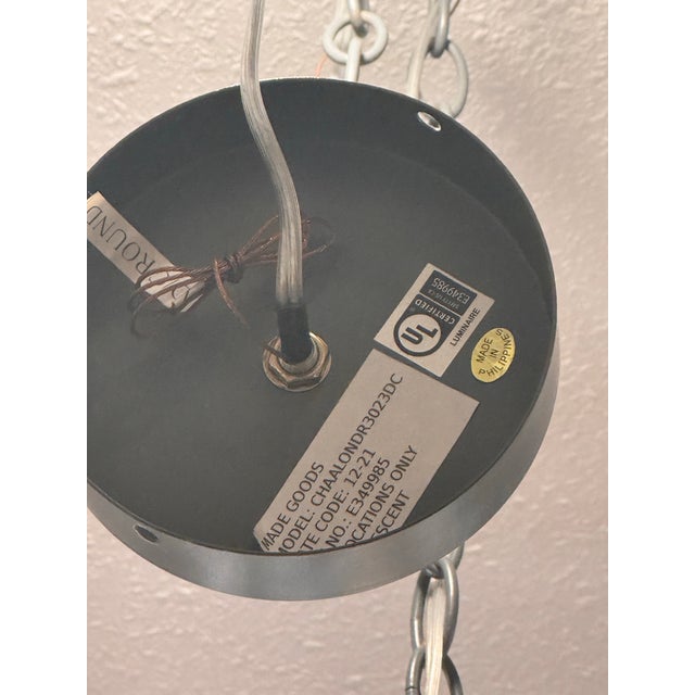 2010s Made Goods Alondra Chandelier, Dark Charcoal For Sale - Image 5 of 12