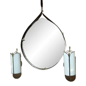 Hotel Del Coronado Vintage White Glass Crown Sconce Jackets Pair