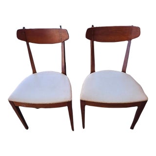 1960s Kipp Stewart for Drexel Mid Century Bowtie Dining Chairs - Set of 2 For Sale