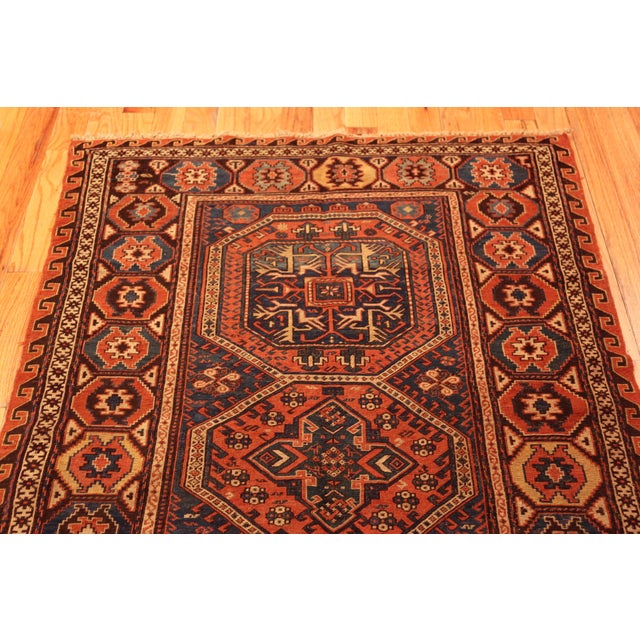Tribal Nazmiyal Collection Antique Caucasian Soumak Rug For Sale - Image 3 of 10