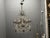 Vintage Italian Crystal Beaded Chandelier with Lilac Glass Bobeches, 1960s For Sale - Image 10 of 18