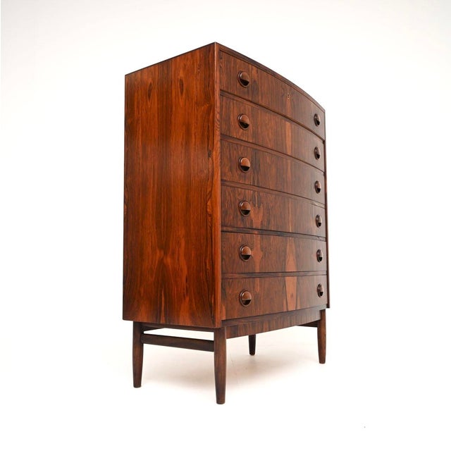 Vintage Danish Bow Front Chest of Drawers, 1960 For Sale - Image 4 of 11