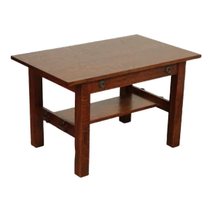 Lifetime Furniture Antique Mission Oak Library Table Writing Desk