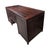 Asian Vintage Asian-Inspired Dark Wood Executive Desk With Brass Hardware & Fretwork For Sale - Image 3 of 12