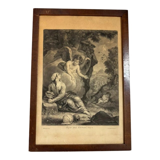 17th Century Engraving, Thomas Pembroke, Hagar & Ishmael For Sale