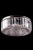 Cut crystal flush mount, 4 inch baguette crystals on outside, patterned crystal on bottom, Cast rim surround on top of...