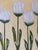 Abstract Modern Abstract Folk Art Floral Acrylic Painting, “Morning Blue,” Signed, Dated For Sale - Image 3 of 4