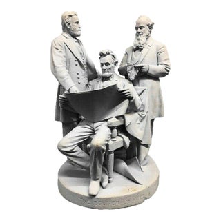 Late 19th Century "The Council of War" Cast Plaster Sculpture by John Rogers For Sale