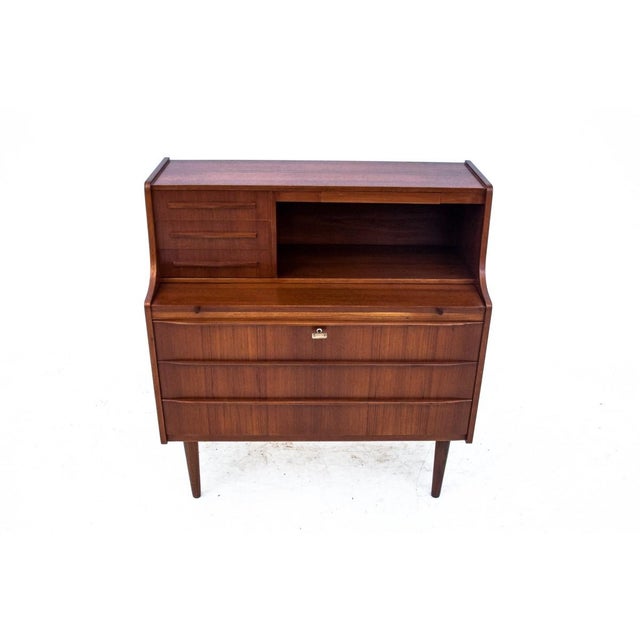 Mid-Century Modern Danish Teak Writing Desk, 1960s For Sale - Image 3 of 13