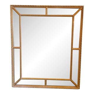 Vintage Nine Section Gilt Wall Mirror For Sale