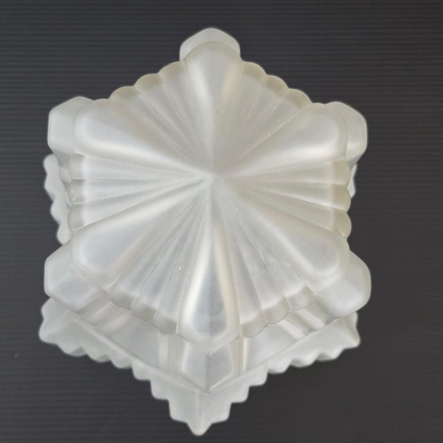 Vintage Art Deco Lampshade in Opaque Glass, 1920s For Sale - Image 11 of 16