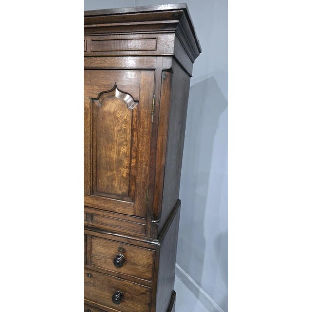 Vintage Georgian Cabinet in Oak and Elm For Sale - Image 11 of 13