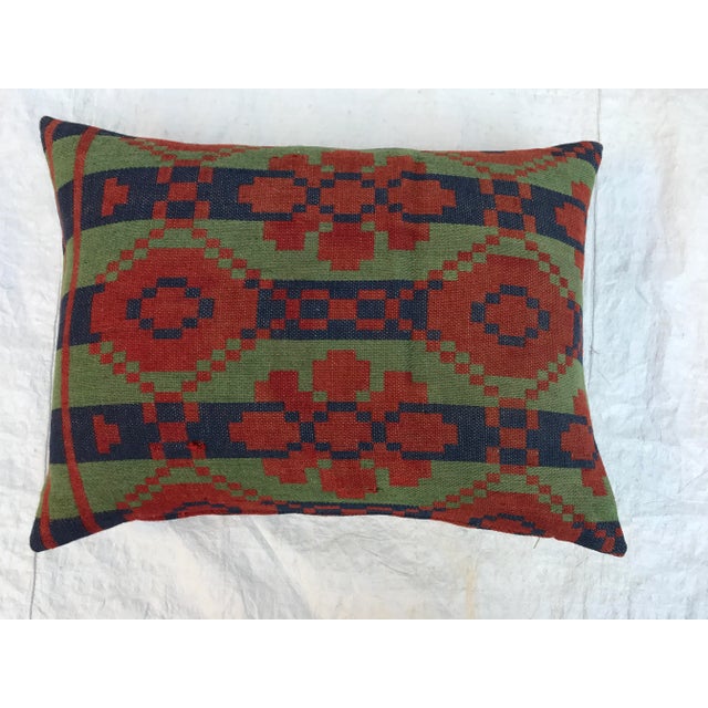Rustic Southwestern Style Wool Blanket Pillow For Sale - Image 3 of 7