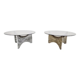 Brutalist Coffee Tables, 1970s, Set of 2 For Sale