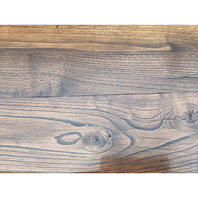 Wood French Oak Farmhouse Table W/ Benches For Sale - Image 7 of 17