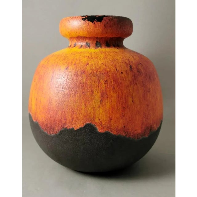 1960s Fat Lava German Jug with Colored and Glazed Ceramic Handle, 1968 For Sale - Image 5 of 13