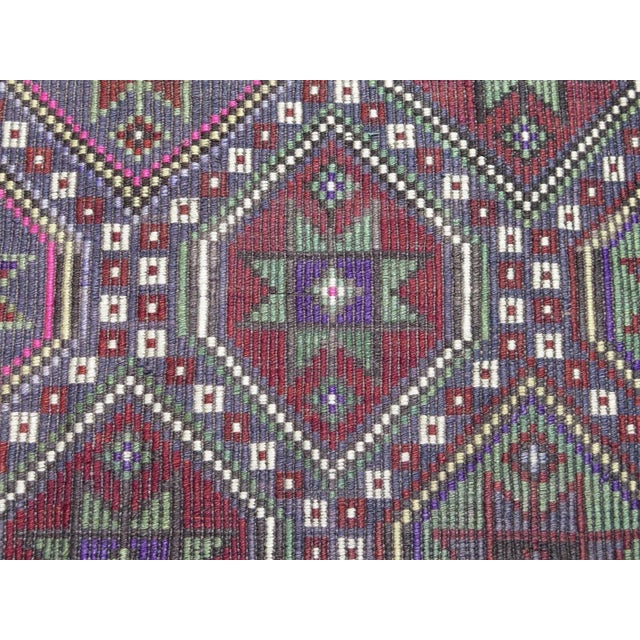 Area Kilim Turkish Boho Modern Handmade Kilim Rug - 74"x115" For Sale In Raleigh - Image 6 of 12