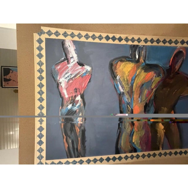 After Francis Bacon, Figurative Composition, Mixed Media For Sale - Image 9 of 12