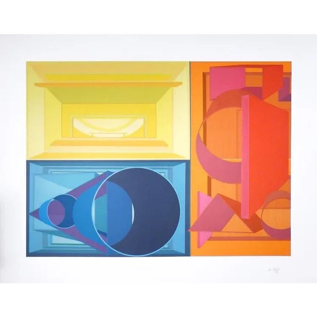 Jewel of Dalmatia Lithograph by Al Held, 1991, in Good conditions. Designed 1990 to 1999