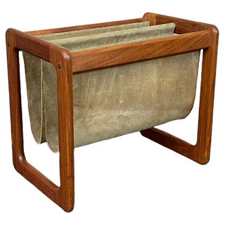 Teak Newspaper Stand by Aksel Kjersgaard, 1970s For Sale