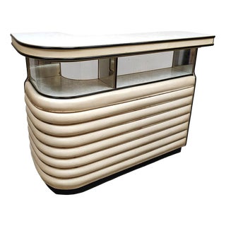 Vintage Cocktail Bar in Faux Leather, 1960s For Sale