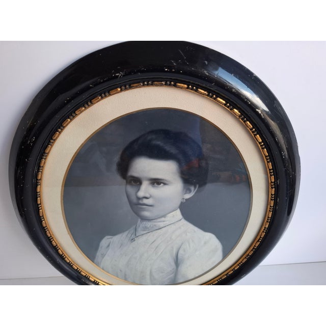 Oval Portrait of Young Woman, 1900, Photograph, Framed For Sale - Image 12 of 18
