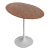 Rare 1960s Saarinen Oval Walnut Table With Early Knoll Label For Sale