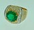 Traditional 7 Carat Round Colombian Emerald and Diamond 18 Karat Gold Ring, Estate, Unisex For Sale - Image 3 of 18