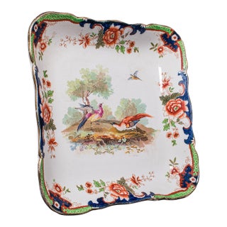 Antique Display Plate, English, Ceramic, Afternoon Tea Cake Platter, Edwardian For Sale