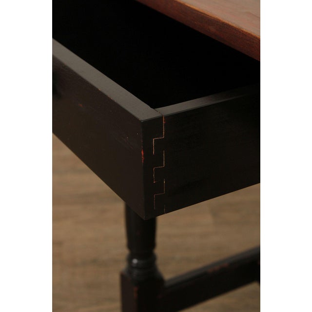 Farmhouse Style Cherry Top Painted Base Dining or Breakfast Table For Sale - Image 4 of 18