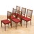 1960s Set of Six Danish Modern Dining Chairs in Teak & Red For Sale - Image 4 of 11