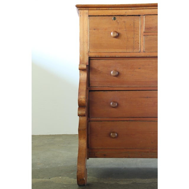 Antique 19th Century Provençal Sculptural Commode in Pine Wood, Denmark, 1850s For Sale - Image 4 of 18