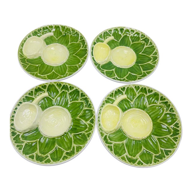 Artichoke Serving Plates, Set of Four For Sale