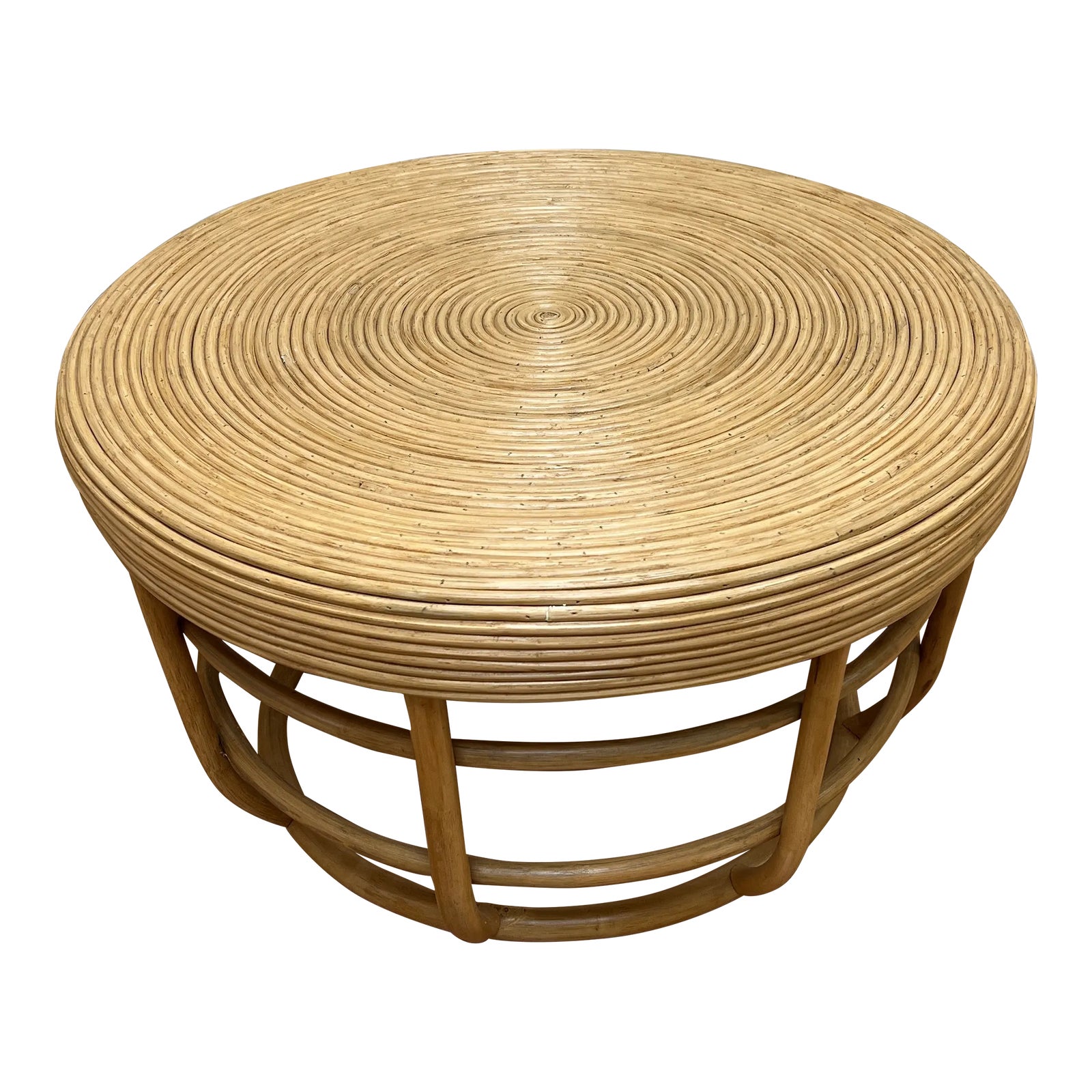 Pencil Reed and Rattan Coffee Table Chairish