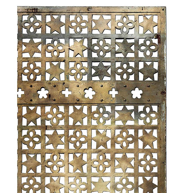 Antique Steel Grille - Moorish Deco Style For Sale - Image 4 of 10