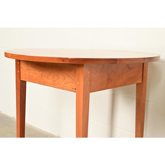 Brown Harden Furniture Arts and Crafts Shaker Solid Cherry Wood Occasional Side Table or Tea Table For Sale - Image 8 of 11