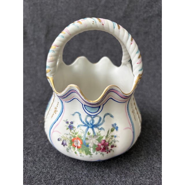Antique Royal Rudolstadt Bisque Basket For Sale - Image 4 of 13