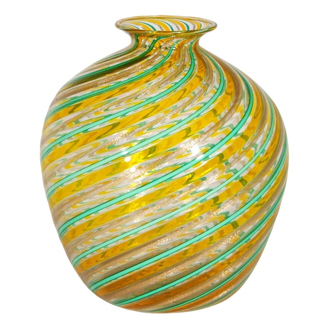 Vintage Multi-Colored Murano Glass Vase from Fratelli Toso, 1970s For Sale