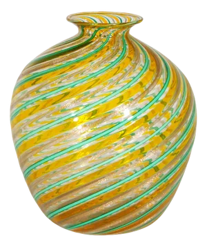 Vintage Multi-Colored Murano Glass Vase from Fratelli Toso, 1970s