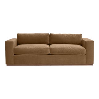 Lincoln Sofa, Toffee Performance Velvet For Sale
