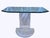 An elegant mid-century Italian-design console table, featuring a refined glass top with a beveled edge and rounded...